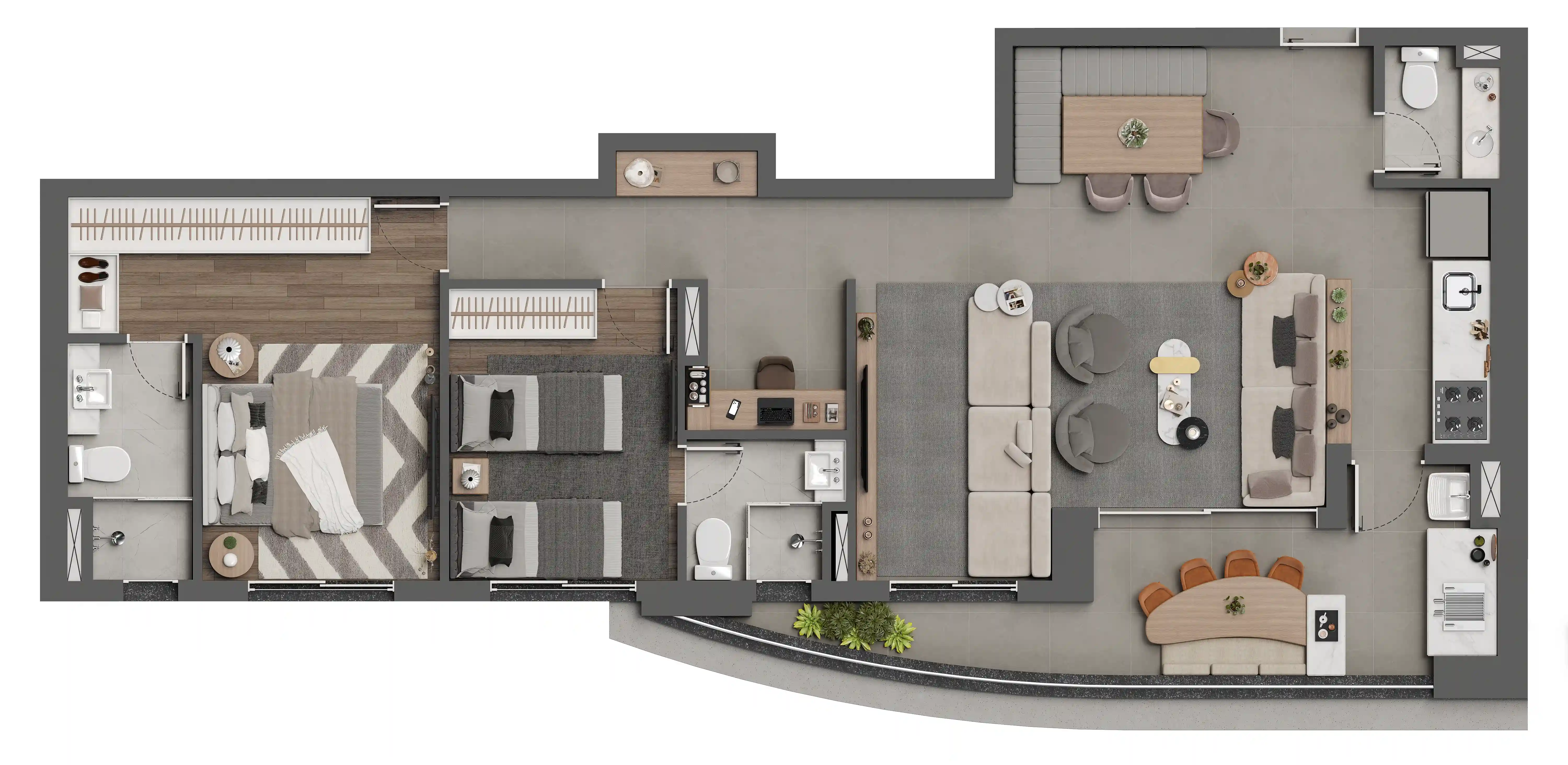 Planta 94m² Ampliada Final 6 - Versão ampliada